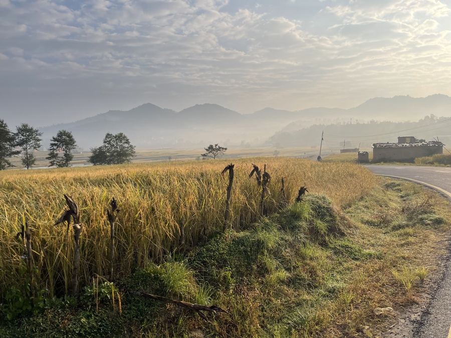 Uitzicht over de Kathmandu vallei