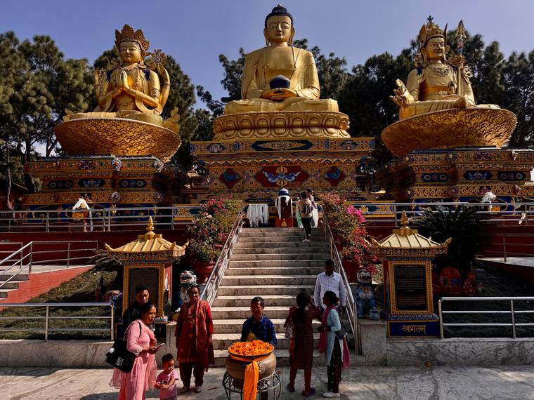 De stupa van Swayambhunath, de Monkey Tempel